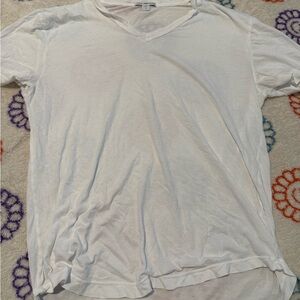 James Perse Classic Ivory V-Neck Tee